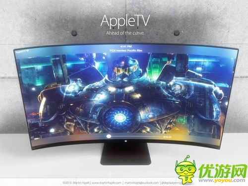 蘋果曲面電視概念設(shè)計亮相 擁有土豪金配色