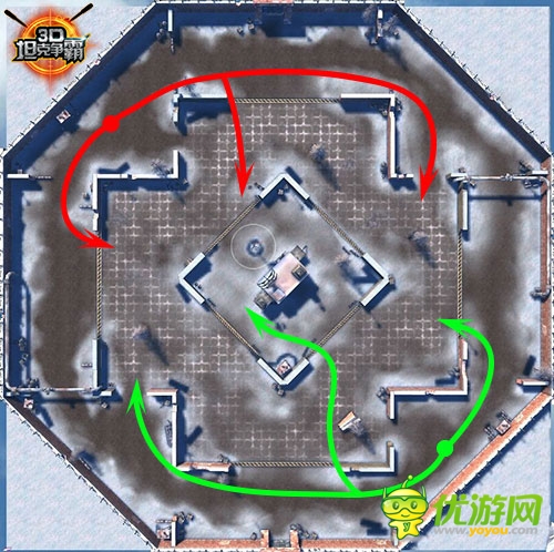 掌握伏擊戰(zhàn)！《3D坦克爭霸》地圖路線選擇